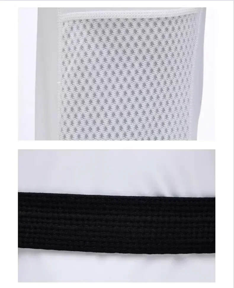 Novo ajuste profissional ultra leve elástico de seda gelo taekwondo roupas esportivas edição estendida