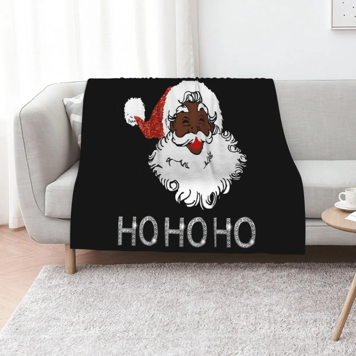 ho black santa Throw Blanket Decorative Sofas blankets ands Stuffeds Cute Warm Extra Large Throw Blankets