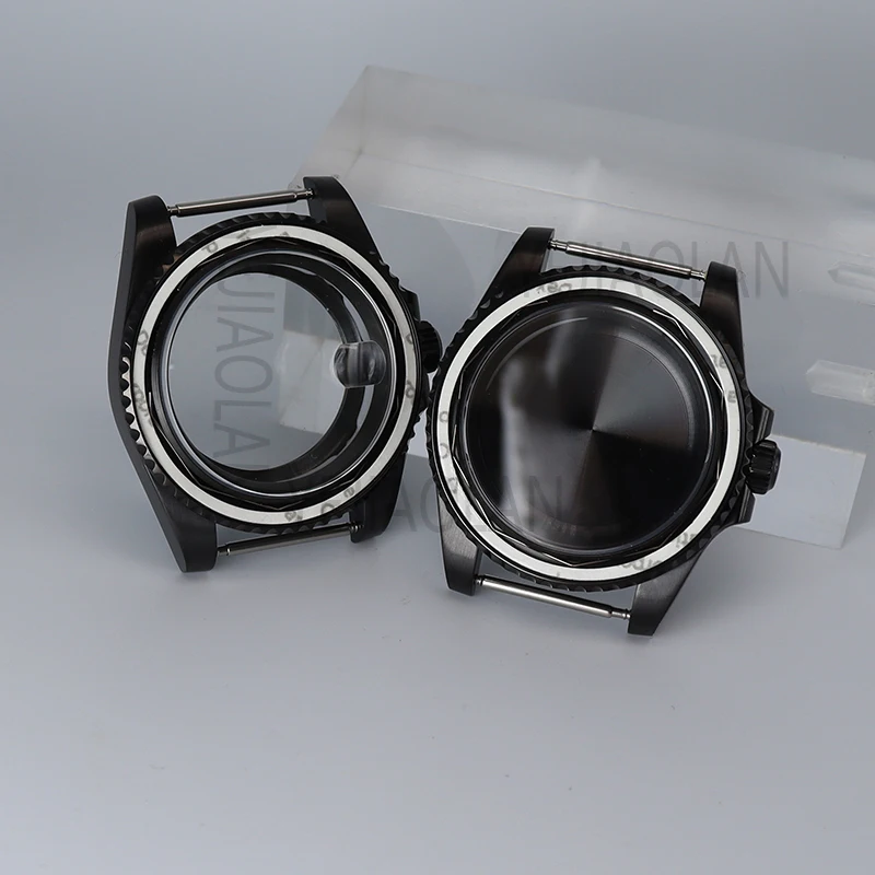 

40mm Black Men's Watch Cases Parts For Seiko nh34 nh35 nh36 nh38 Eta 2824 Miyota 8215 Movement 28.5mm Dial Daytona Submariner