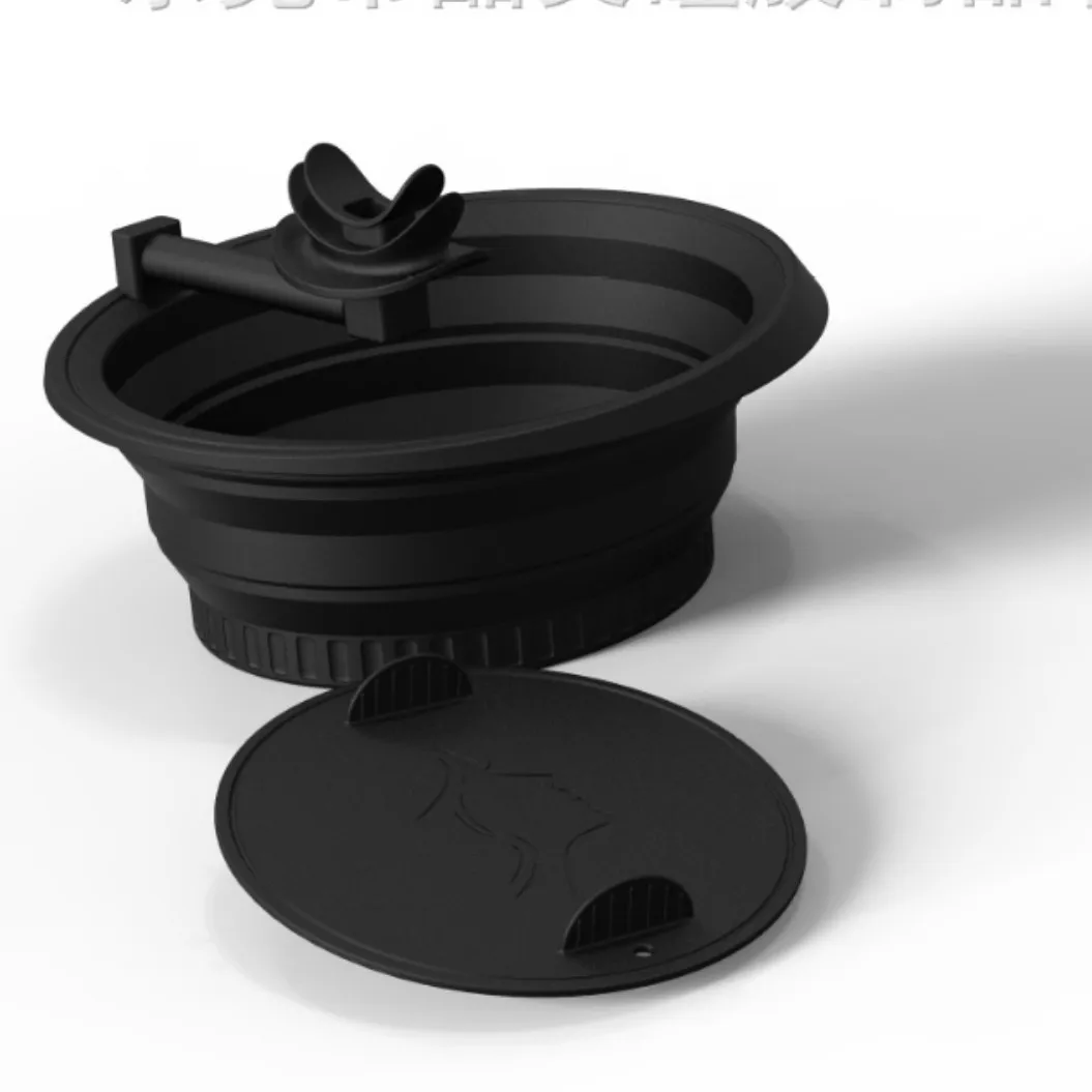 Ice Basin Foldable Silicone Folding Basin Built-in Ice Tray Skin Tightening Facial Plunge Bowl Anti-Inflammation Portable Summer
