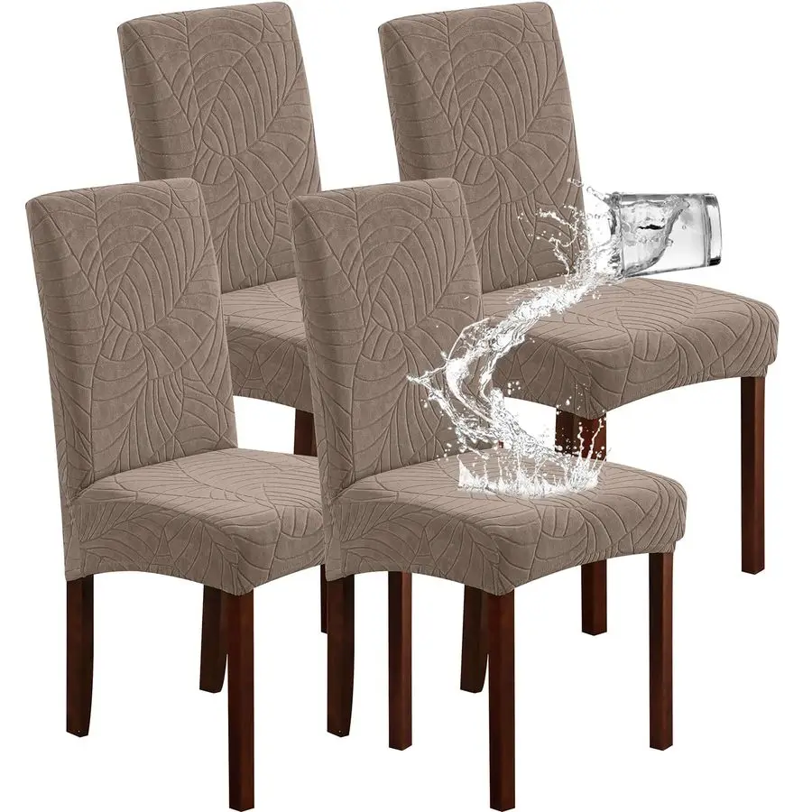 

Водонепроницаемые чехлы для стульев в столовую, эластичные жаккардовые чехлы для обеденных стульев, съемные моющиеся защитные чехлы для кухонных стульев