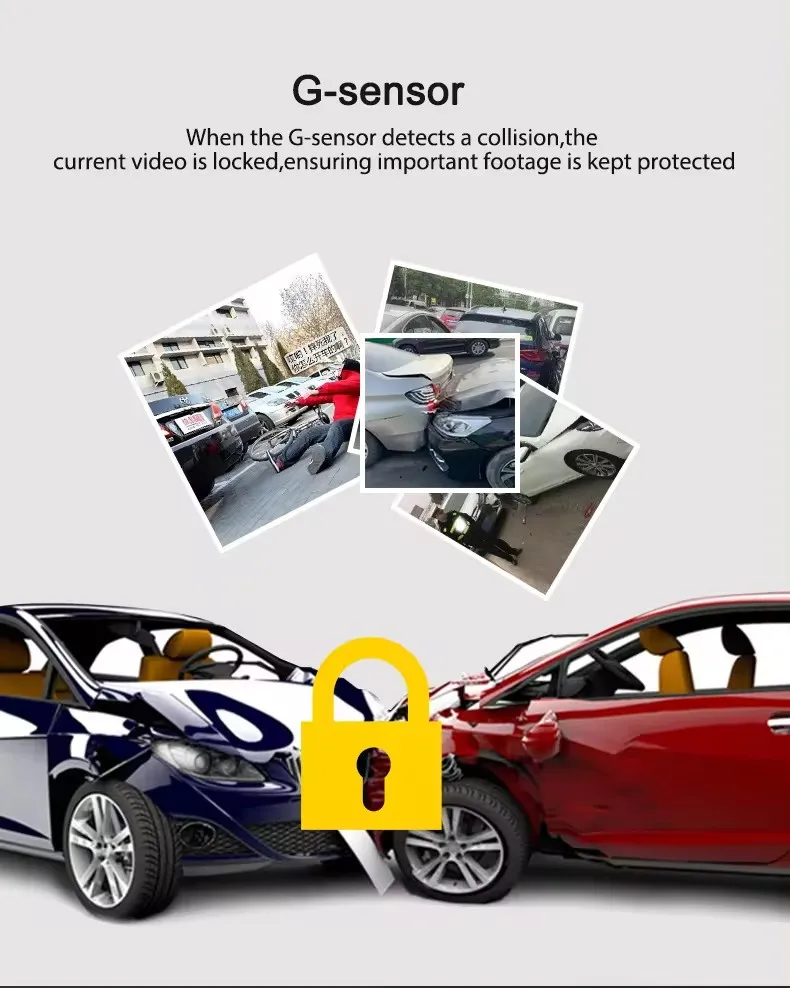 HD 2K 4K 3Inch IPS Dash Cam Car DVR G-sensor Front Rear Wide Angle Night Vision Black Box Akcesoria samochodowe Rejestrator wideo