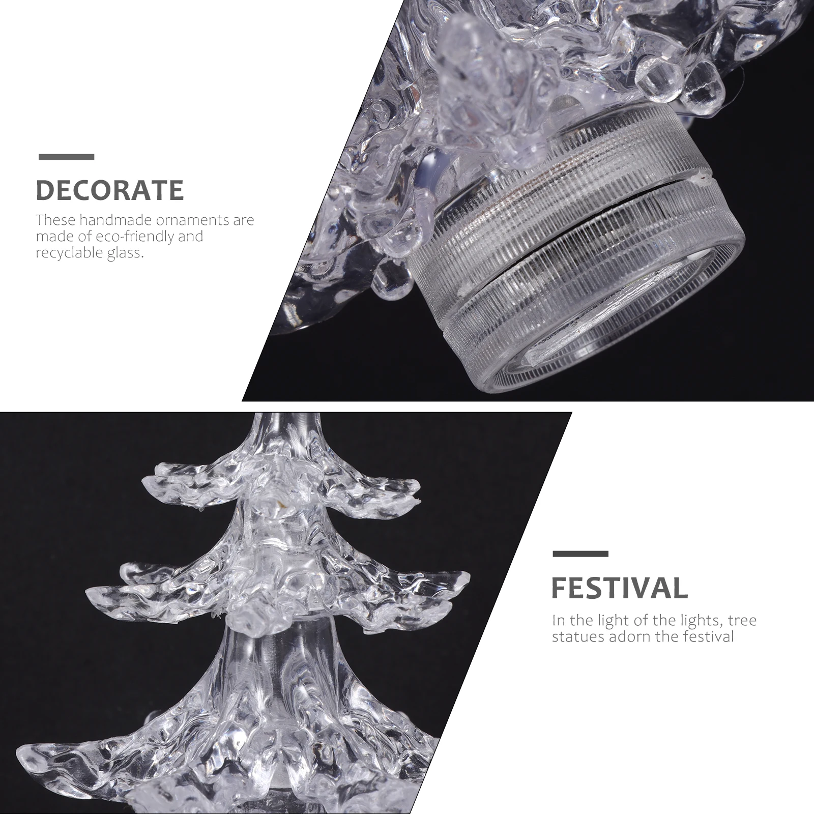 

Christmas Decor Glowing Tree Xmas Lamp Shape Dining Table Lighted Figurine LED Luminous Night