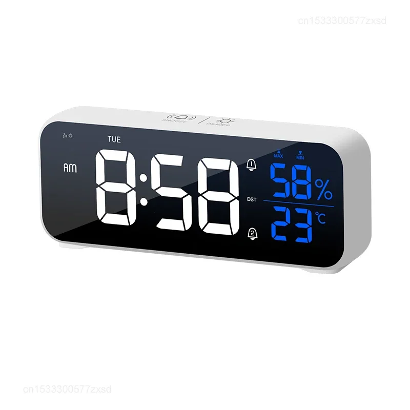 Xiaomi Music LED Digital Alarm Clock Voice Control Temperature Humidity Display Desktop Clocks Home Table Decoration Table Clock