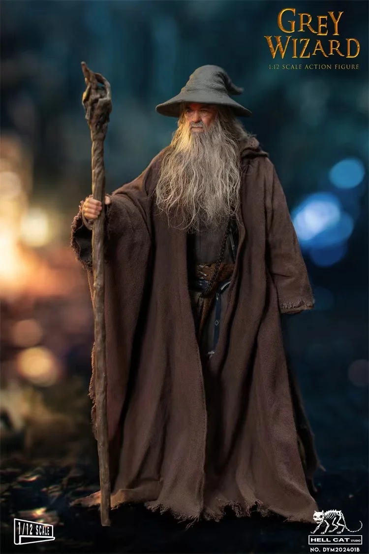 【Original】DYM202401 1/12 Grey Robe Wizard Abyssal Devil Gandalf Full Set 6Inch Soldier Action Figure Model Toys Collectible