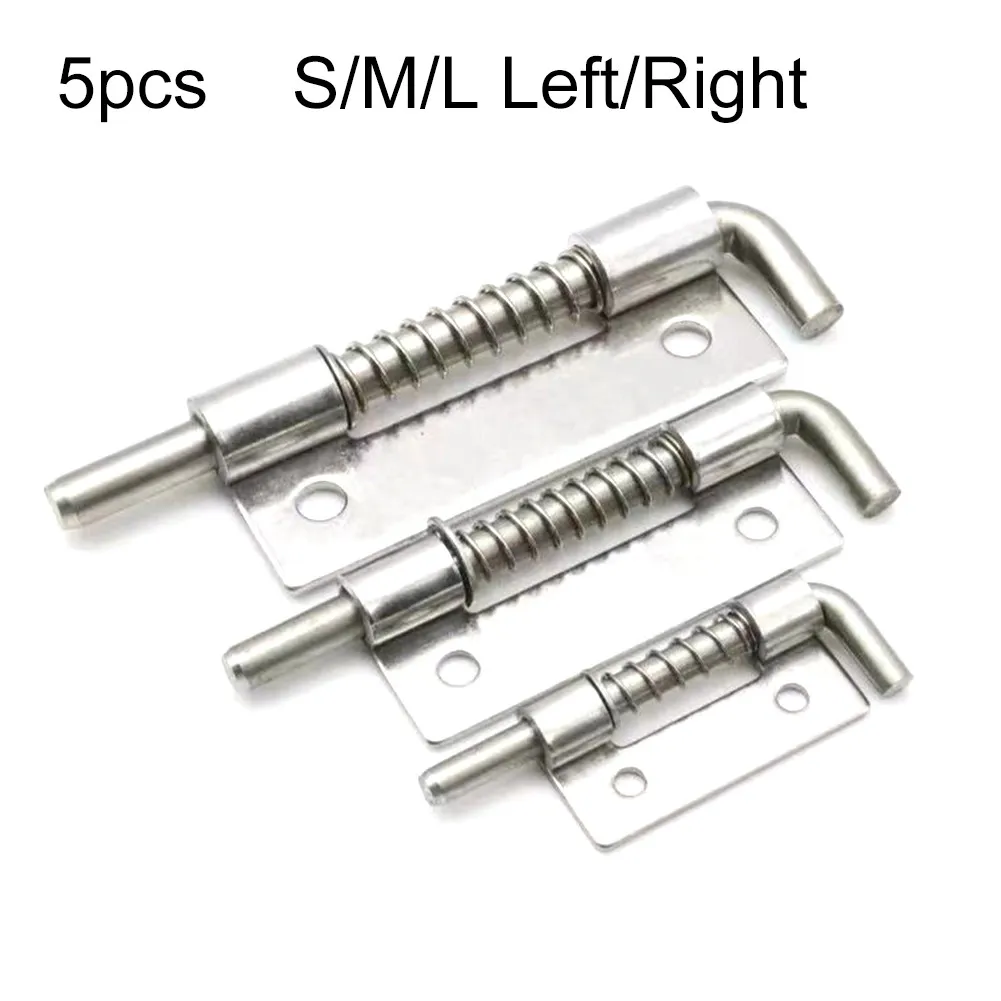 5pcs Spring Door Bolt Rebound Latch Metal Security Bolt Latch Spring Latches Cabinet Distribution Box Latches Hardware