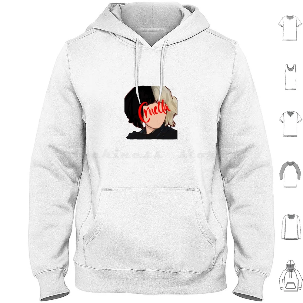 Sudaderas con capucha de Cruella (2021) de manga larga, económicas, estilo Vsco, para laptop, Y2K, Stone, Instagram, Pinterest, Pack Thompson