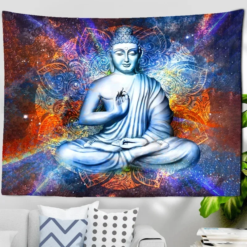 

VIKAMA Cosmic Buddha Tapestry Mandala Wall Hanging Background Cloth for Yoga Meditation Home Room Decor