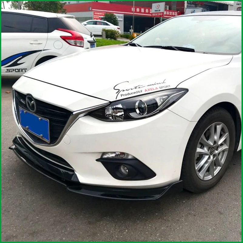 

Car Styling For Mazda 3 2014-2018 Bumper Lip Protector Plate Cover Trim Decorative Strip Auto Accessories