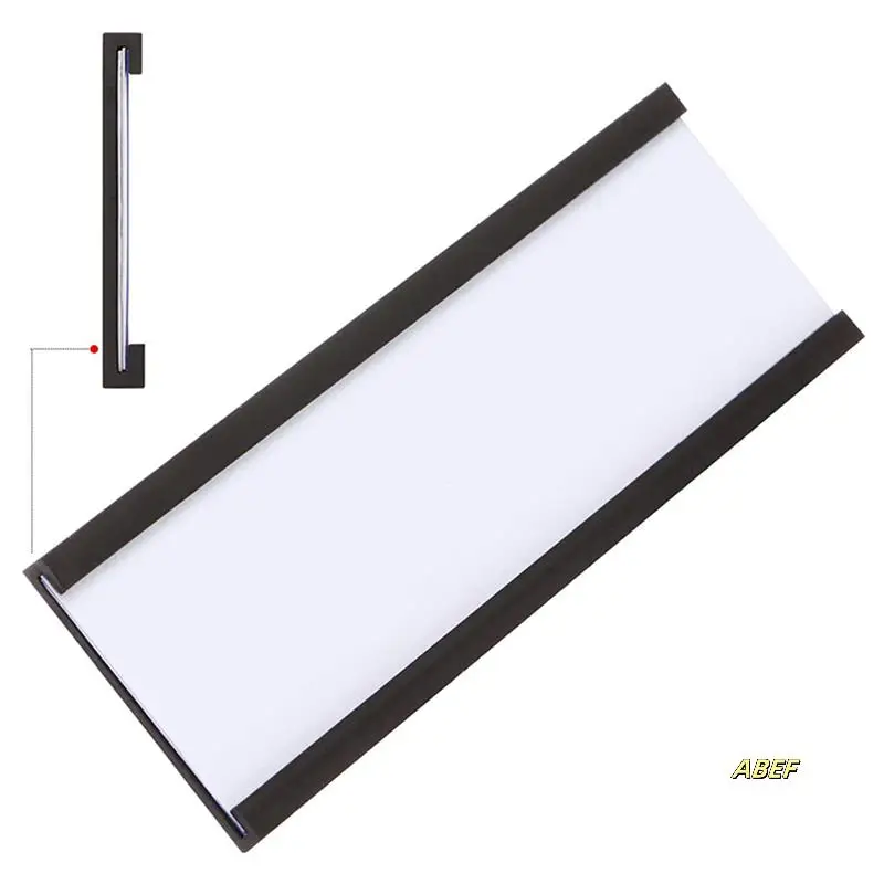 150 ชิ้นผู้ถือป้ายแม่เหล็กพร้อมผู้ถือบัตรข้อมูลแม่เหล็กพร้อมตัวป้องกันพลาสติกใสสําหรับชั้นวางโลหะ (1X3 นิ้ว)