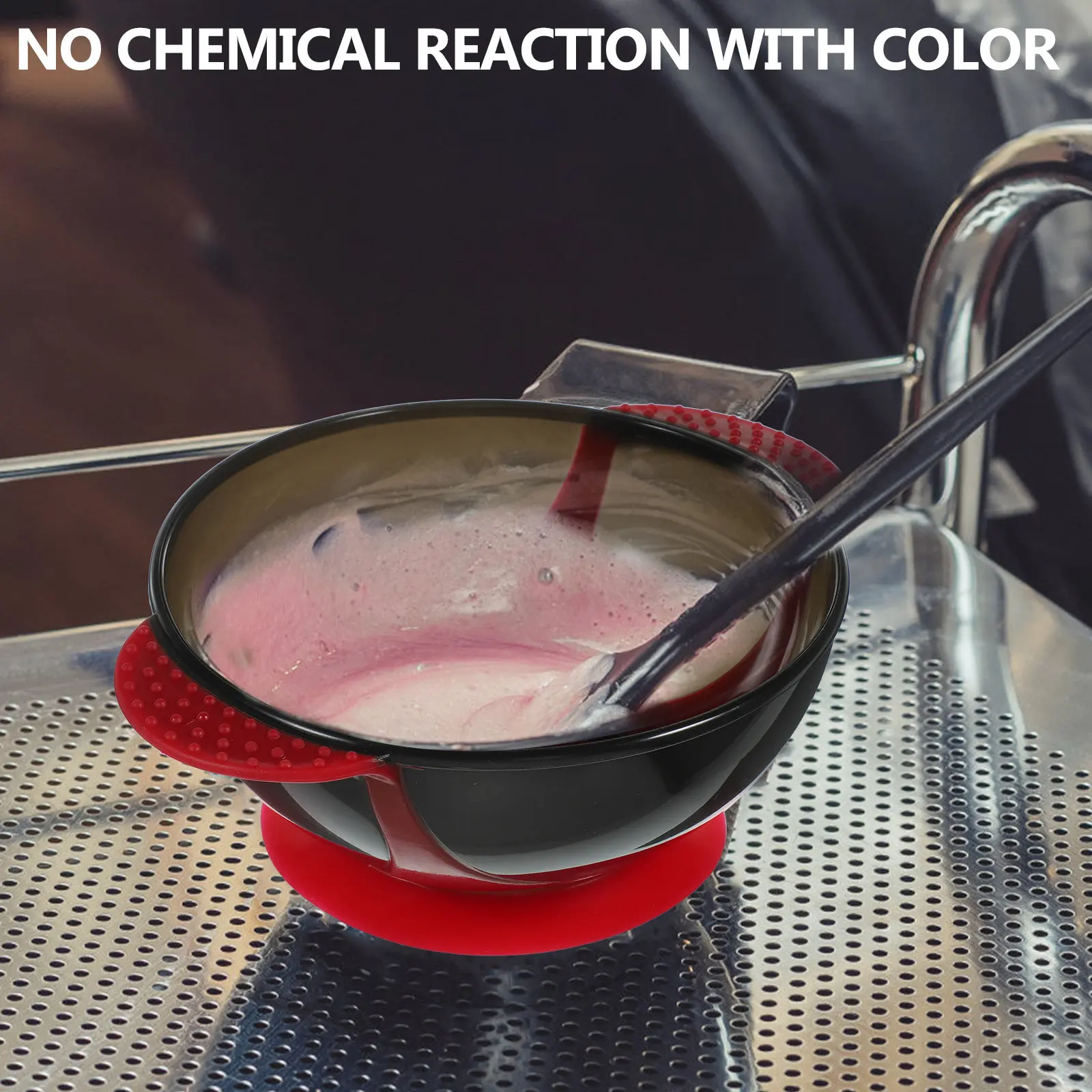 3Pcs Hair Dye Bowl with Suction Cup Base Reusable Chemical Resistant Mixing Bowl for DIY Salon Tinting Coloring Dye Cream