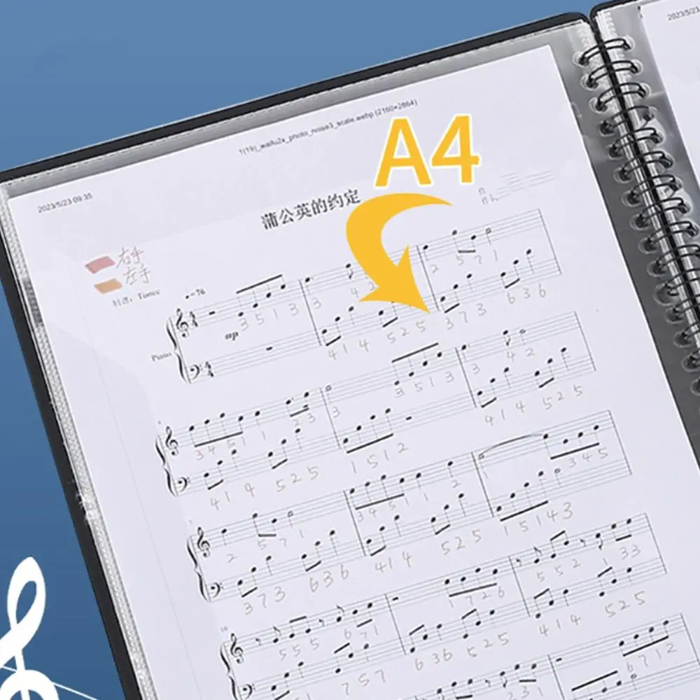 Cover Folder A4 Sheet Music Folder Creative Fashionable Loose Leaf Notebook Durable Waterproof Budget Binder Student