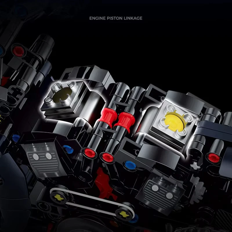 ตัวต่อรถมอเตอร์ไซค์ไนท์เรเซอร์ 623 ชิ้น ชุดตัวต่อ MOC แบบ 1:8 ของขวัญคริสต์มาสสำหรับเด็กผู้ชาย เด็กๆ ของเล่น