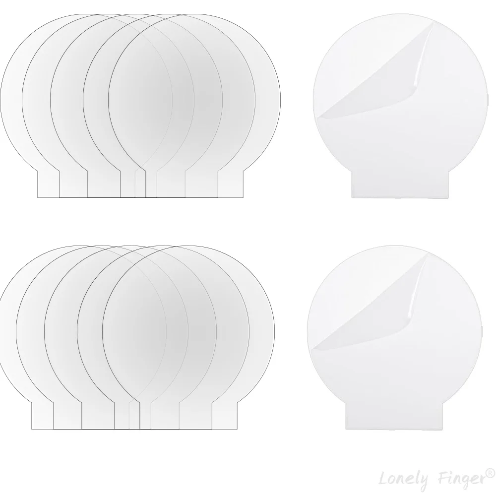 12Pcs2Acrylic Sheet Clear Blank Cast for LED Light Base Thick Round Transparent Panel Board with Film for Table DIY Display
