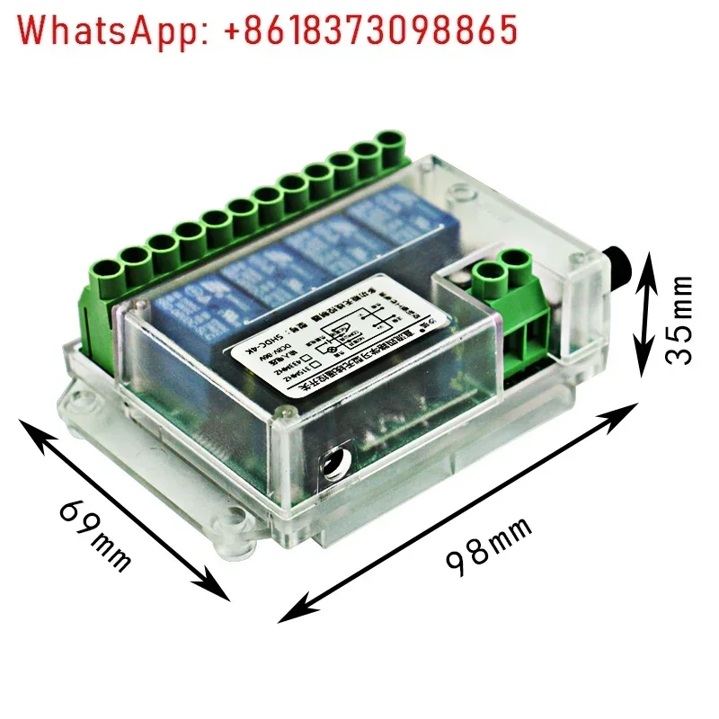 

Беспроводной пульт дистанционного управления, 4-канальный, 12В/24В/48В, интеллектуальный 4-канальный универсальный контроллер дистанционного управления.