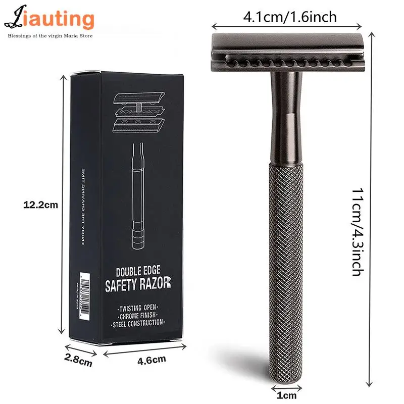 Women Manual Shaver Hair Removal With Replacing Blades Holders Stainless Steel Classic Safety Razor Double Edge For Men Shaving