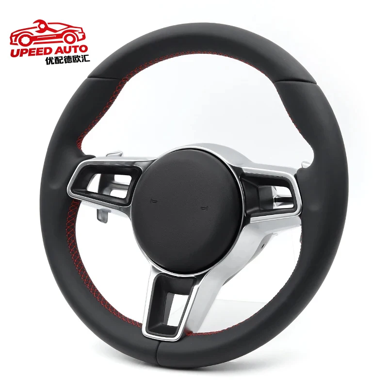 Without Button Style Steering Wheel for Porsche Macan Boxter Karman Panamera Taycan Cayenne Cayman 718 991 992 911 OEM Any Color