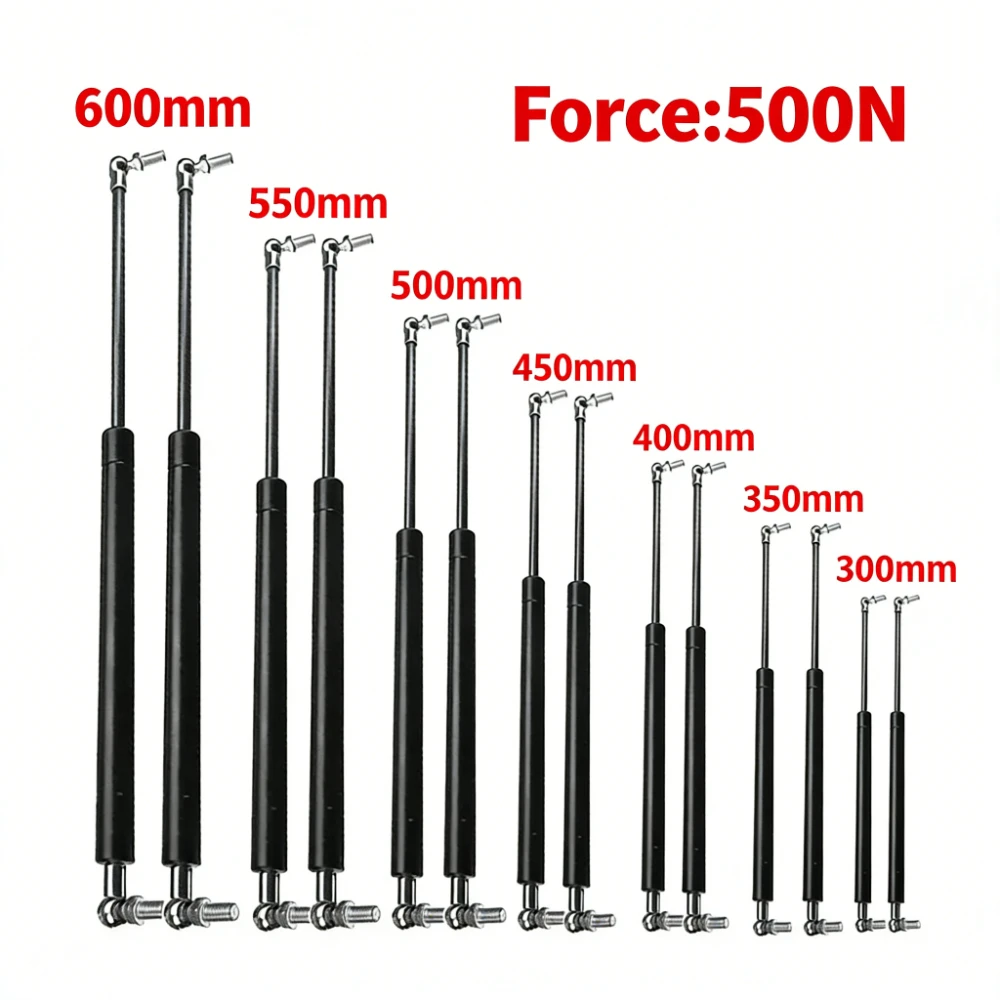 

2Pcs 500N Universal Lift Support Gas Spring 300/350/400/450//500/550//600mm for Car Bonnet Hood Trunk Tailgate Shock Strut