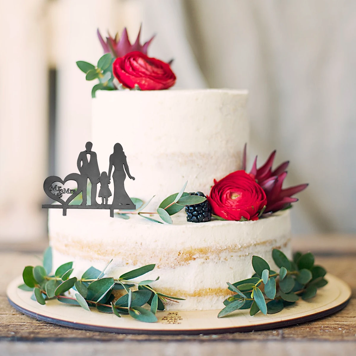 

Acrylic Cake Toppers Decoration for Family Party Bridal Baby Shower Reusable Cupcake Picks Commemorate Anniversary Gifts