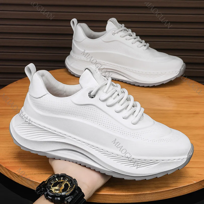 Concise Men Chunky Sneakers New Casual Comfort Male Sports Shoes Spring Autumn New  Lace-up Running Footwears Zapatillas Mujer