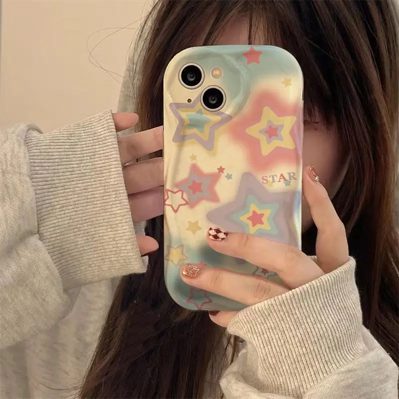 Gradient Stars Phone Case For Xiaomi Redmi Note 12 4G 10 11 12S 10S 11S 10T 11T 8 9 POCO M3 M4 Pro Plus 5G Soft Silicone Cover