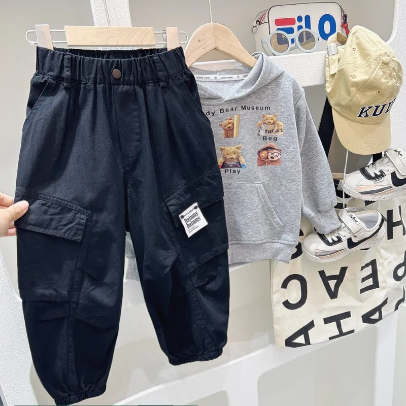 Pants Boys Trousers Spring Autumn New Childrens Work Trousers Childrens Casual Pants Boys Handsome Trousers 2025