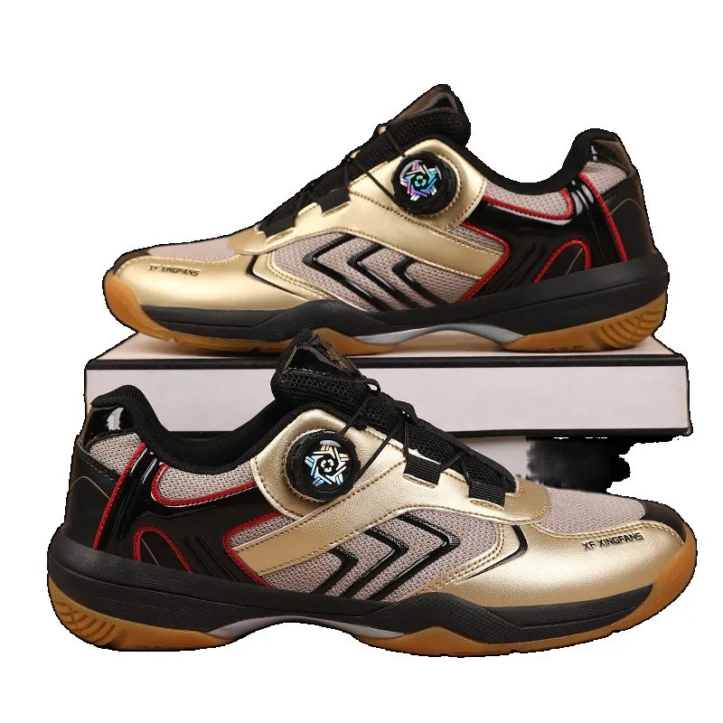 

Women's Rotary Buckle Sports Shoes, Anti-Slip Breathable Badminton & Tennis Sneakers, Comfortable Indoor Court Footwear