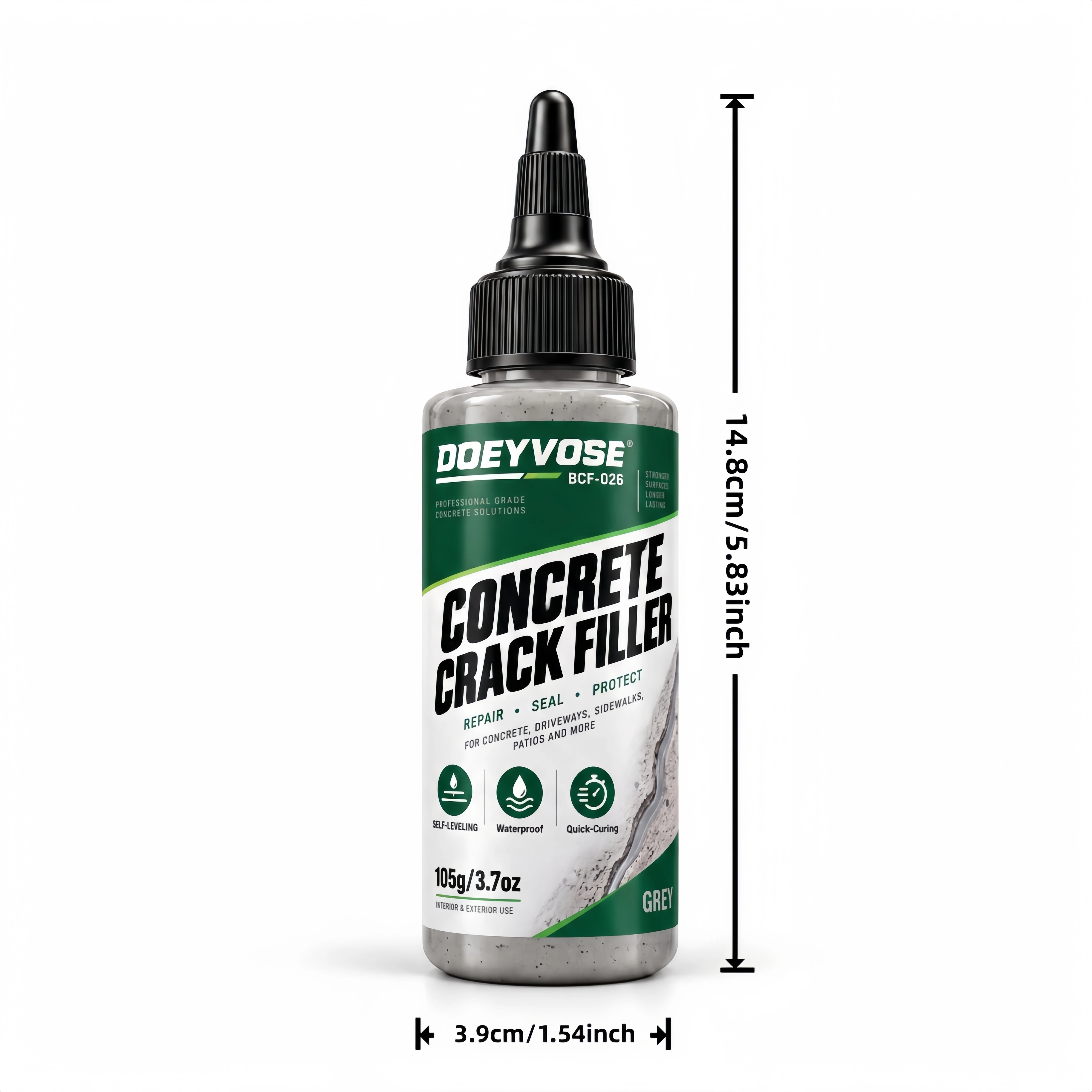 105g Bottle Water-based Potting Compound, Quick Dry Concrete Filler for Indoor Crack Repair