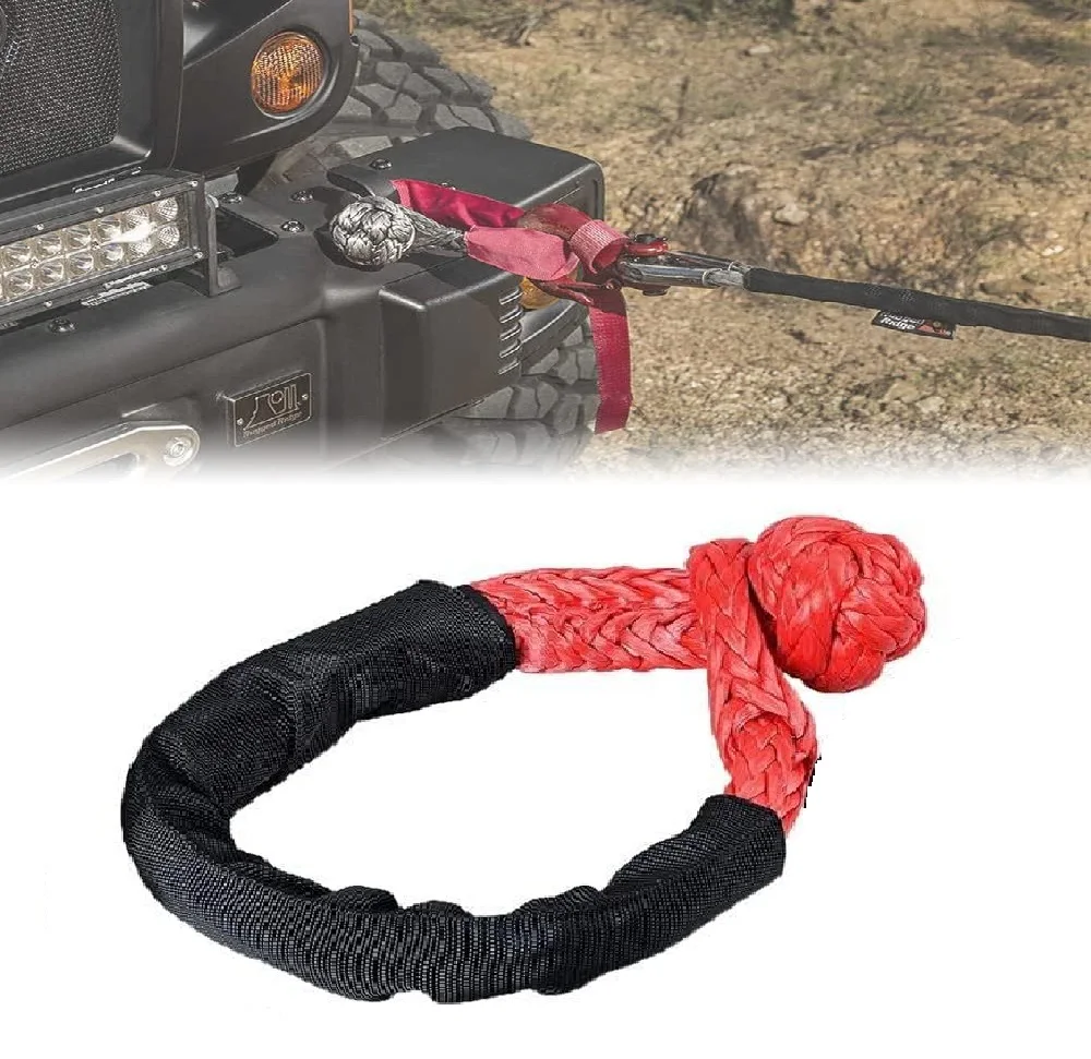 Soft Shackle Tow Trailer Hook U Hook Winch Rope Knot 38000 Lbs Polyethylene Rope Rescue Refitting Self Rescue