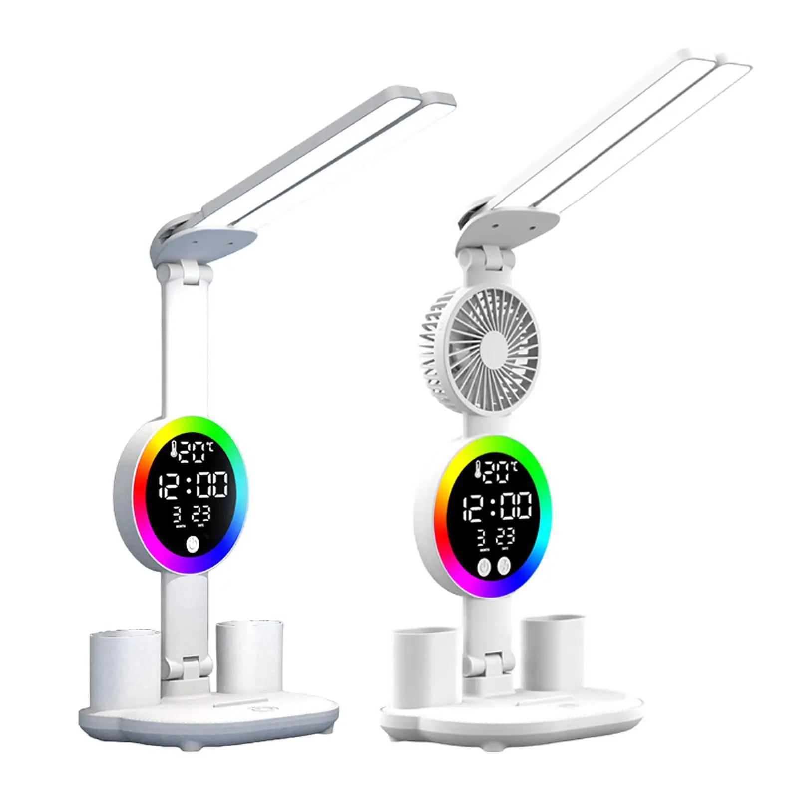

Desk Lamp Reading Lamp Touch Control Dimmable Multifunctional 2 Swing Arm