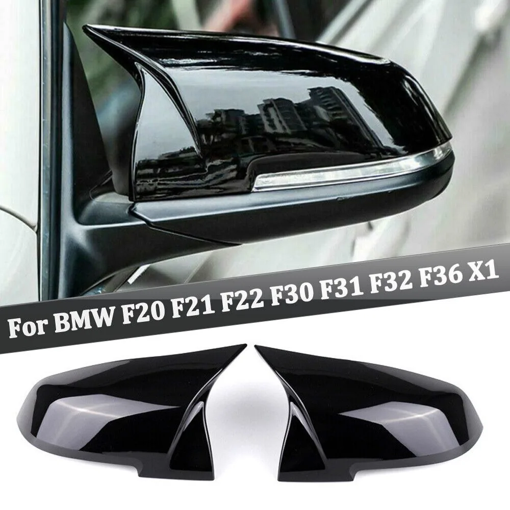 Rear Wing Mirror Cover Cap For BMW 1 2 3 4 Series F36 F33 F83 420D X1Gloss Black