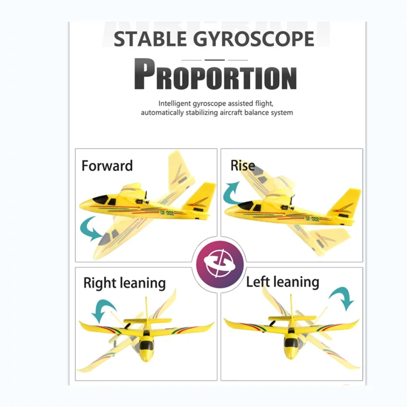 

FBIL-DIY RC Planes For Kids, Remote Control Airplanes Outdoor 2.4Ghz 2-CH DIY Easy To RC Airplane