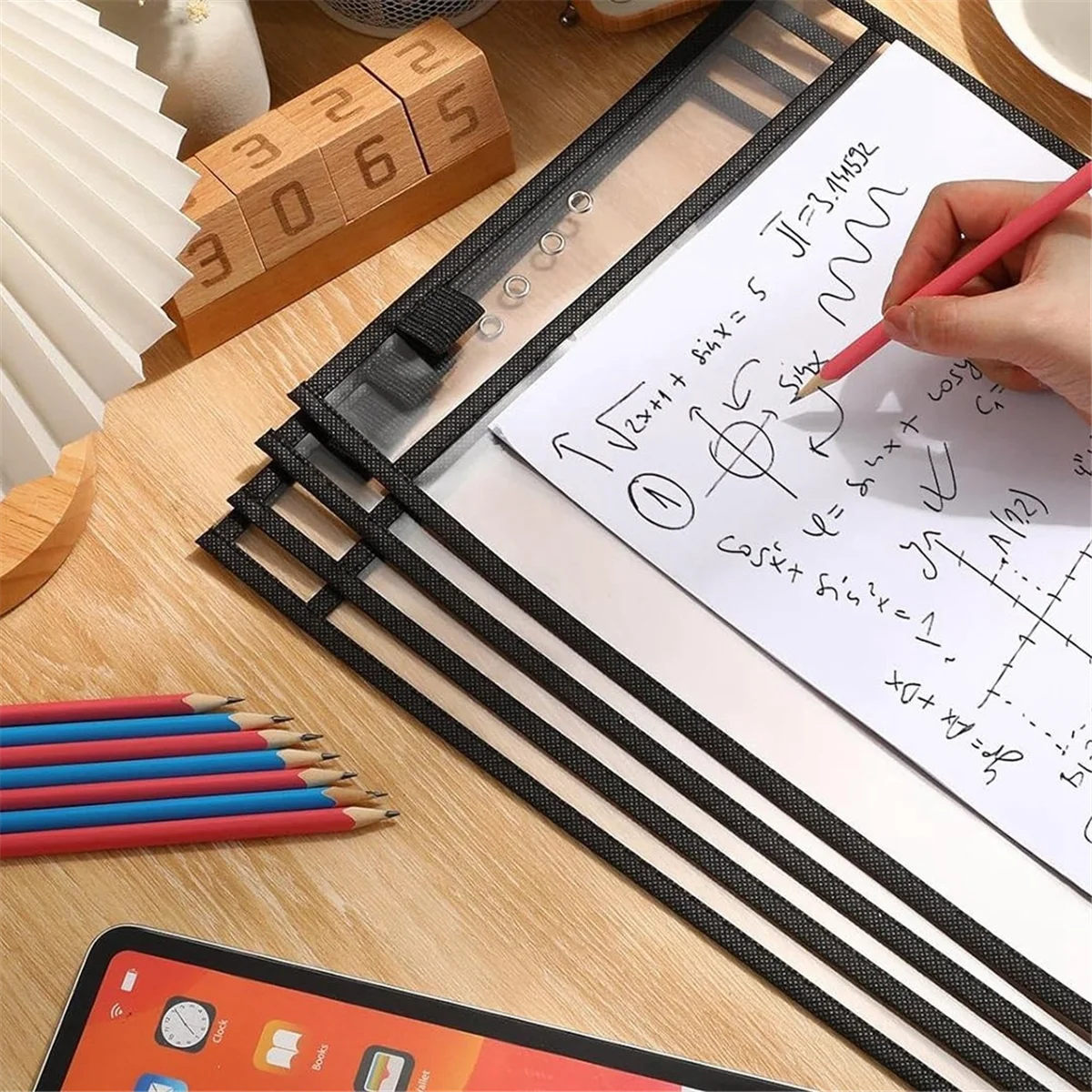 dry erase pockets 25PCS File Folders 24x32cm Work Note Holder Dry Erase Pockets for Teachers Work Classroom Organization Supplie