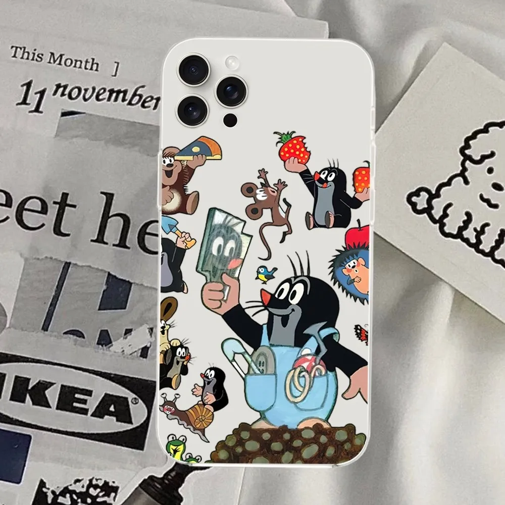 Cartoon L-Little Mole Phone Case For Samsung Galaxy S20 S22 S23 A71 FE Lite Plus S21 ULTRA Transparent Shell