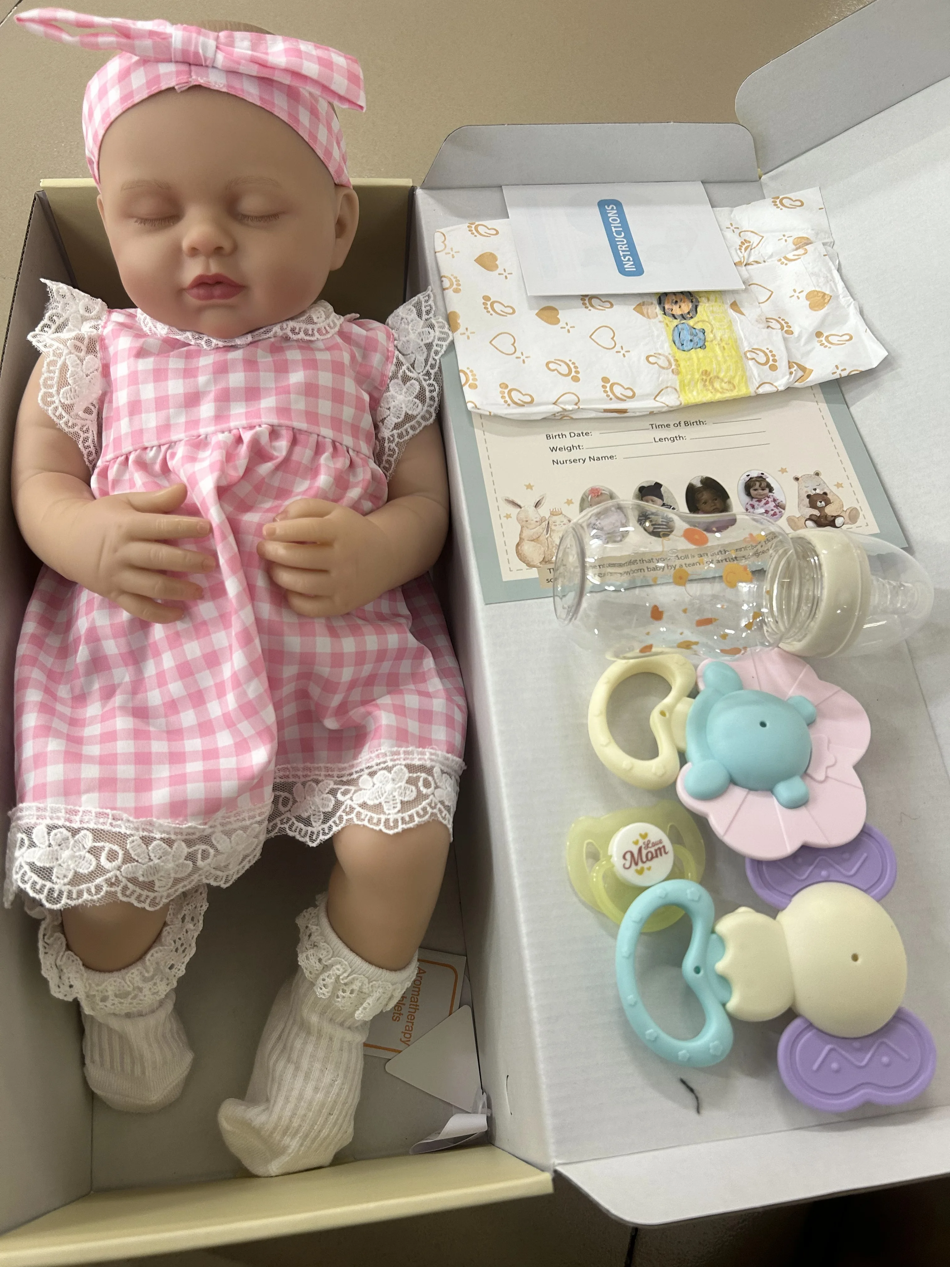 Sleeping Reborn Baby Dolls Liya 20 Inch Lifelike Infant Girl Reborn Dolls US Warehouse Fast Delivery
