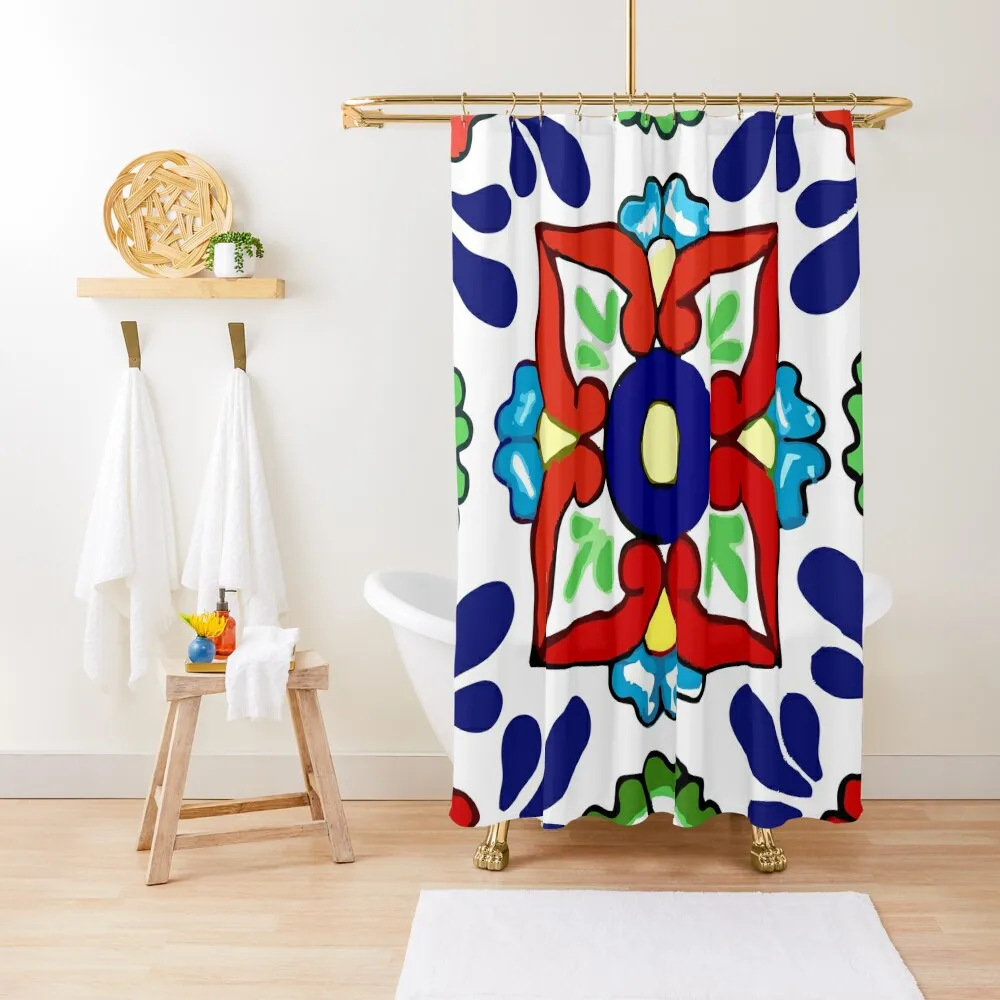 

Talavera Blue Drops Shower Curtain For Shower Luxury Bathroom Shower For The Bathroom Curtain