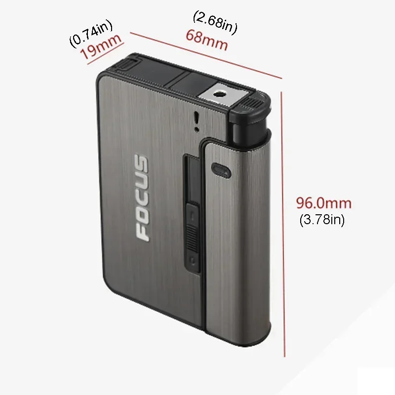 Nieuwe draagbare sigarettendoos met vervangbare afneembare aansteker en creatieve sigarettendoos, afneembare sigarettenaccessoire