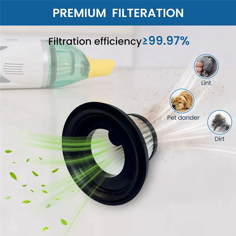 KEOL-コンパクト交換用真空フィルター、ダックコードレス掃除機用、馬力用、ダック掃除機用、8個パック