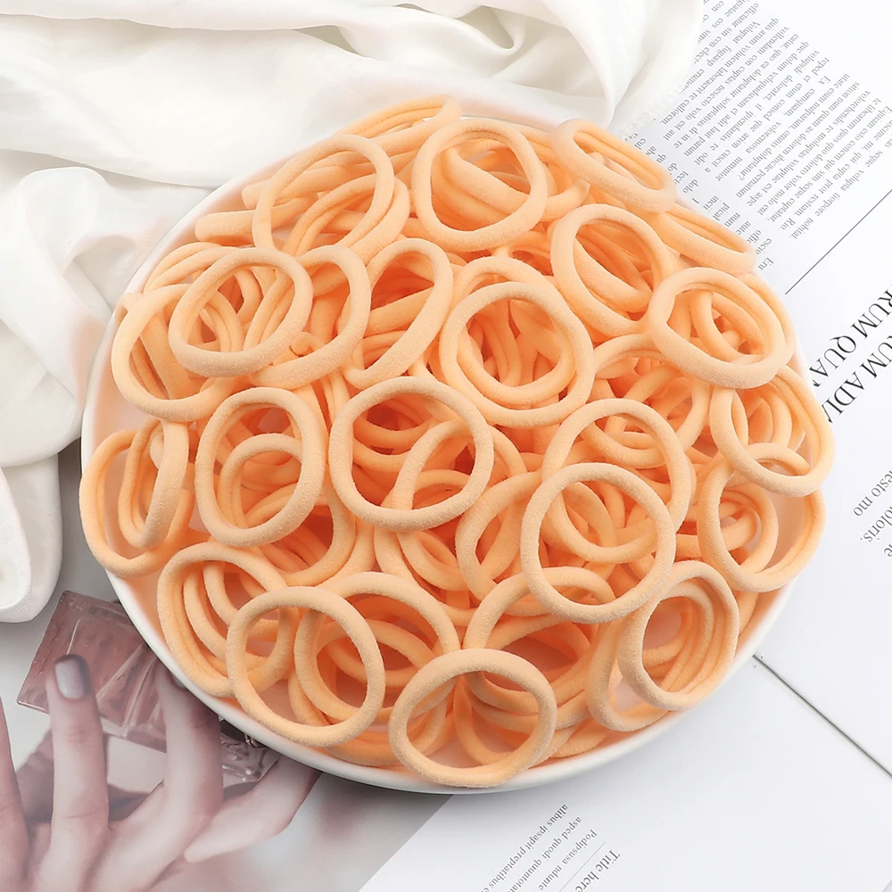 20-200 Teile/satz Gummi Haarband Haarbänder Haar Zubehör Elastische Dehnbare Haargummis Für Frau Mädchen Pferdeschwanz Halter Kopfbedeckungen – Detail 18