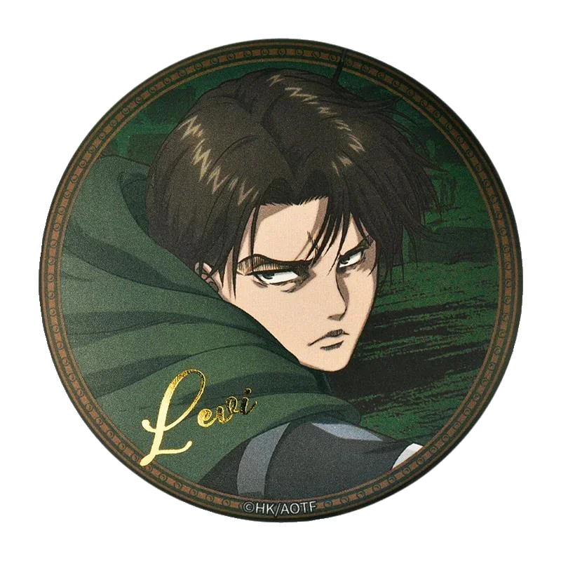 

Anime Shingeki No Kyojin/Attack on Titan Levi Ackerman Eren Jaeger Cosplay Matte Gold Medallion Badge Ambitus Gift