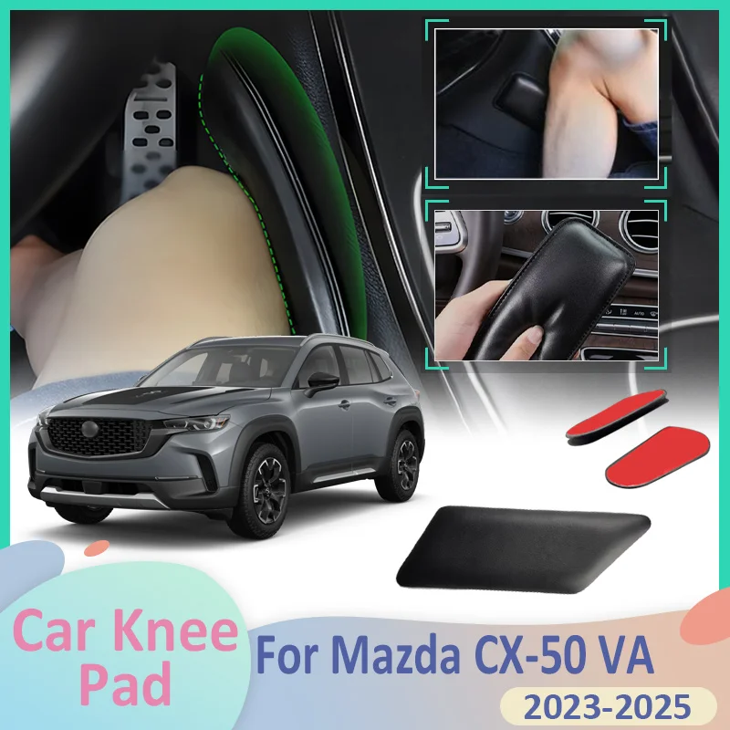 

For Mazda CX-50 VA SUV 2023~2025 2024 Car Leg Knee Pad PU Foot Lether Center Control Elbow Cushion Armrest Interior Support Rest