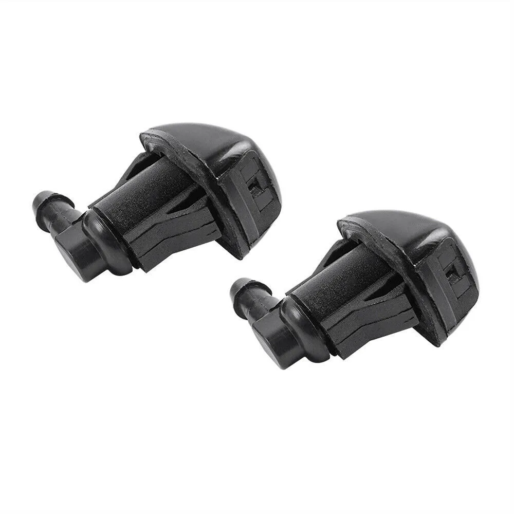 

ABS Plastic Washer Nozzles 2pcs Black Front Windscreen High Quality Practical To Use Wiper Spray Jet 2011-2020