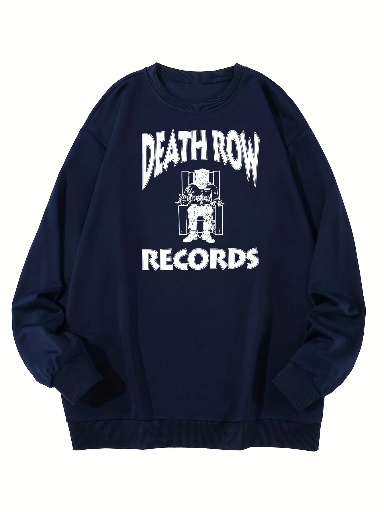 Death Row Records Prints Sweatshirt Spring Women Fashion Street Pullover Warm Soft Clothing Loose Crewneck Fleece Female Hoodies