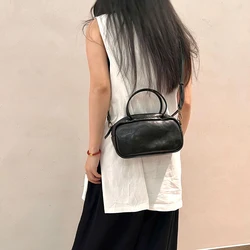 Small Women's Genuine Leather Handbag with Flap Casual Zipper Shoulder Bag for Phone And Makeup Crossbody Stylish Design