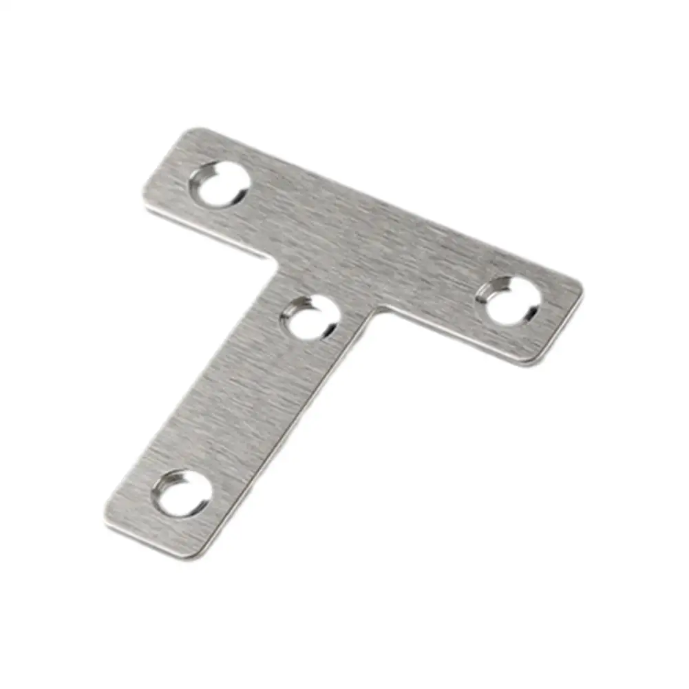 Aço inoxidável T-Shaped Canto Suportes, Reparação Reparação Hardware, Ângulo de Ligação, Móveis Códigos, Placa Fastener, Angle, W1N1