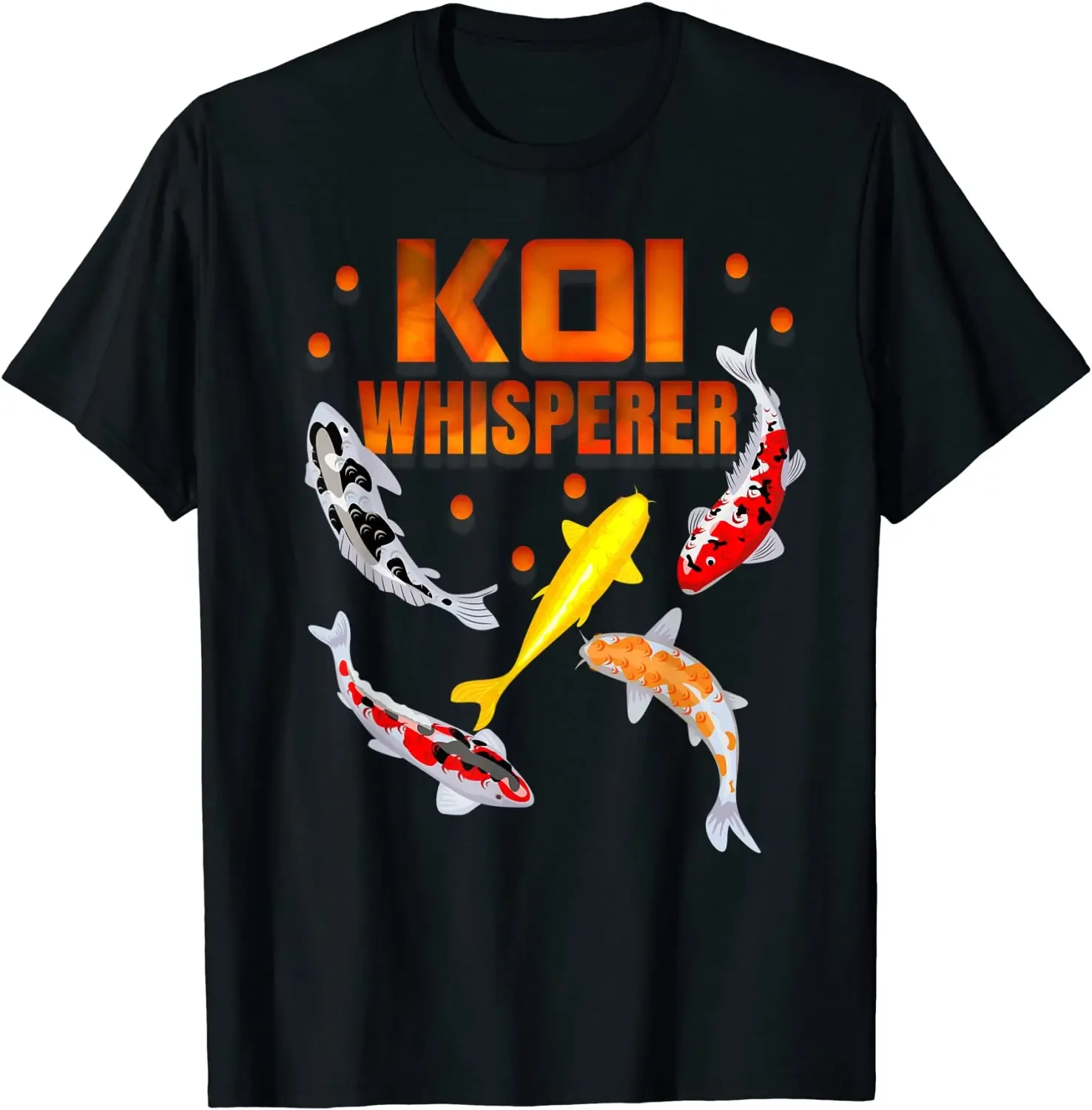

Koi Whisperer Japan Koi Fish Carp Garden Pond Fish Pond T-Shirt. Premium Cotton Short Sleeve O-Neck Mens T Shirt New S-3XL