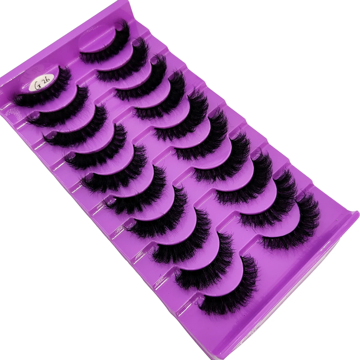 AMSDCN 10 Paar Wimpern 3D Künstlicher Nerz Dicke Flauschige Weiche Wimpernverlängerung Natürliche Falsche Wimpern Make-Up Nerz Wimpern
