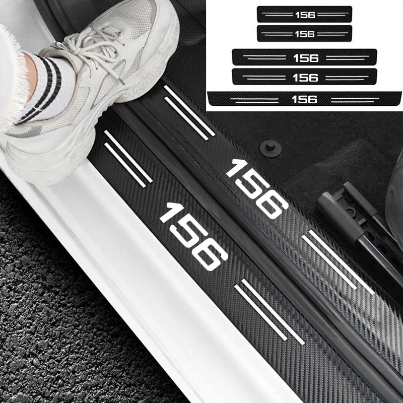 

Carbon Fiber Anti-Scratch Stickers Auto Interior Accessories For Alfa Romeo 156 Car Accessorie doorsill Protective Sticker Tape