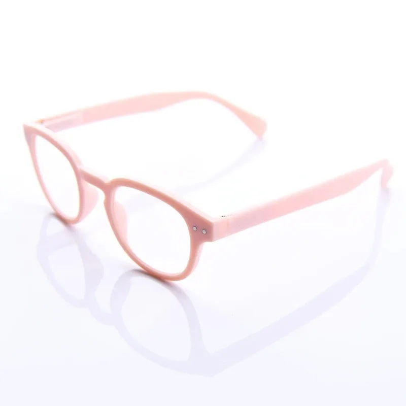 Trendige und modische Presbyopie-Brille mit Federscharnierbeinen, rundem Rahmen und HD-Gläsern, Dioptrien 0 bis +4,0 – Detail 8