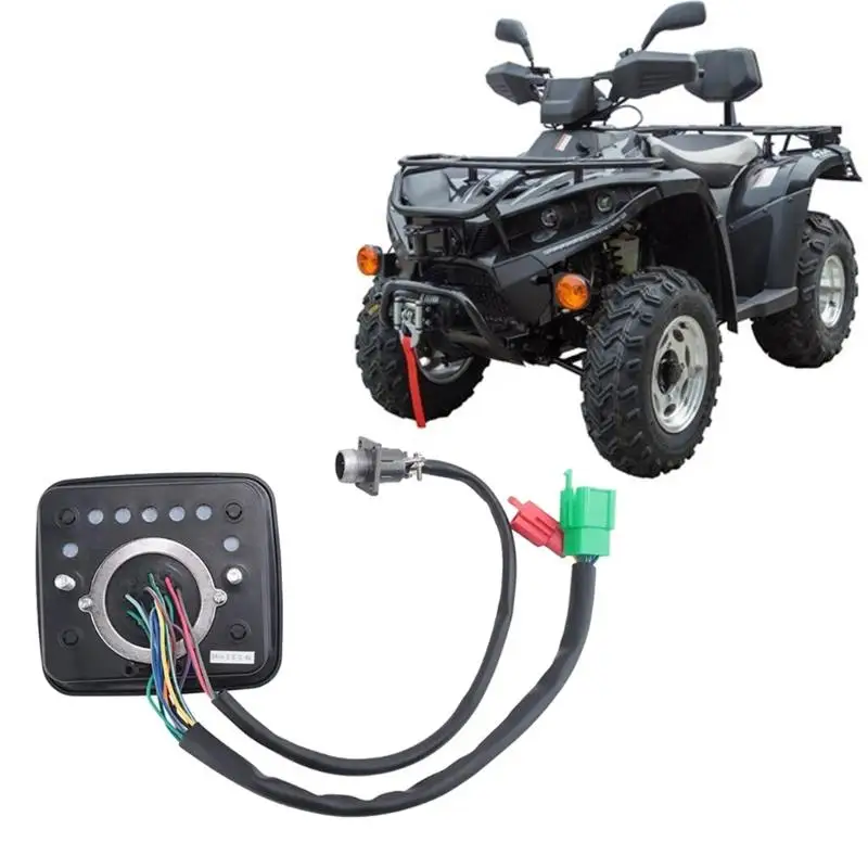 Utility Vehicle Instrument Panel for Linhai 260 300 Models, Black Plastic Dashboard Meter Assembly for Maintenance Service and